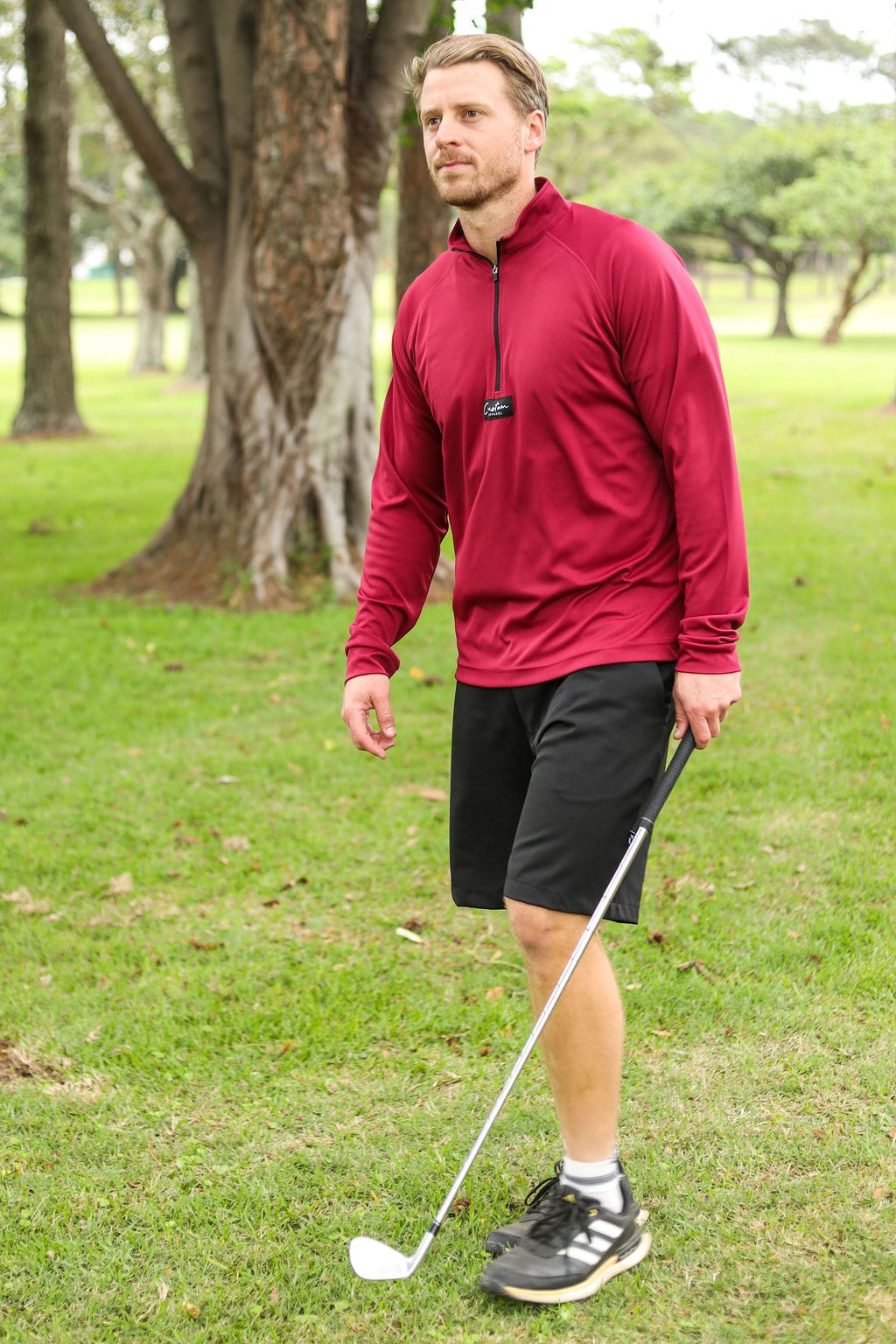 CA 365 1/4 Zip Jersey | Burgundy