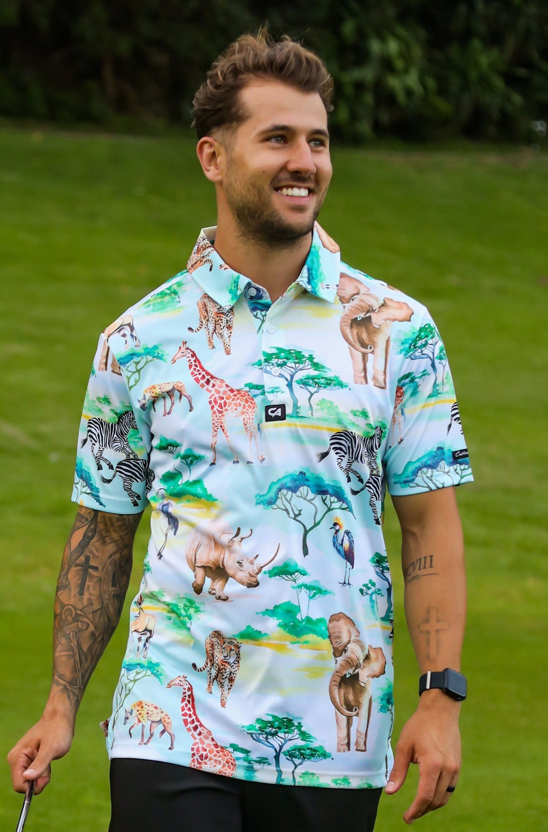 CA Funky Golf Shirt | Safari