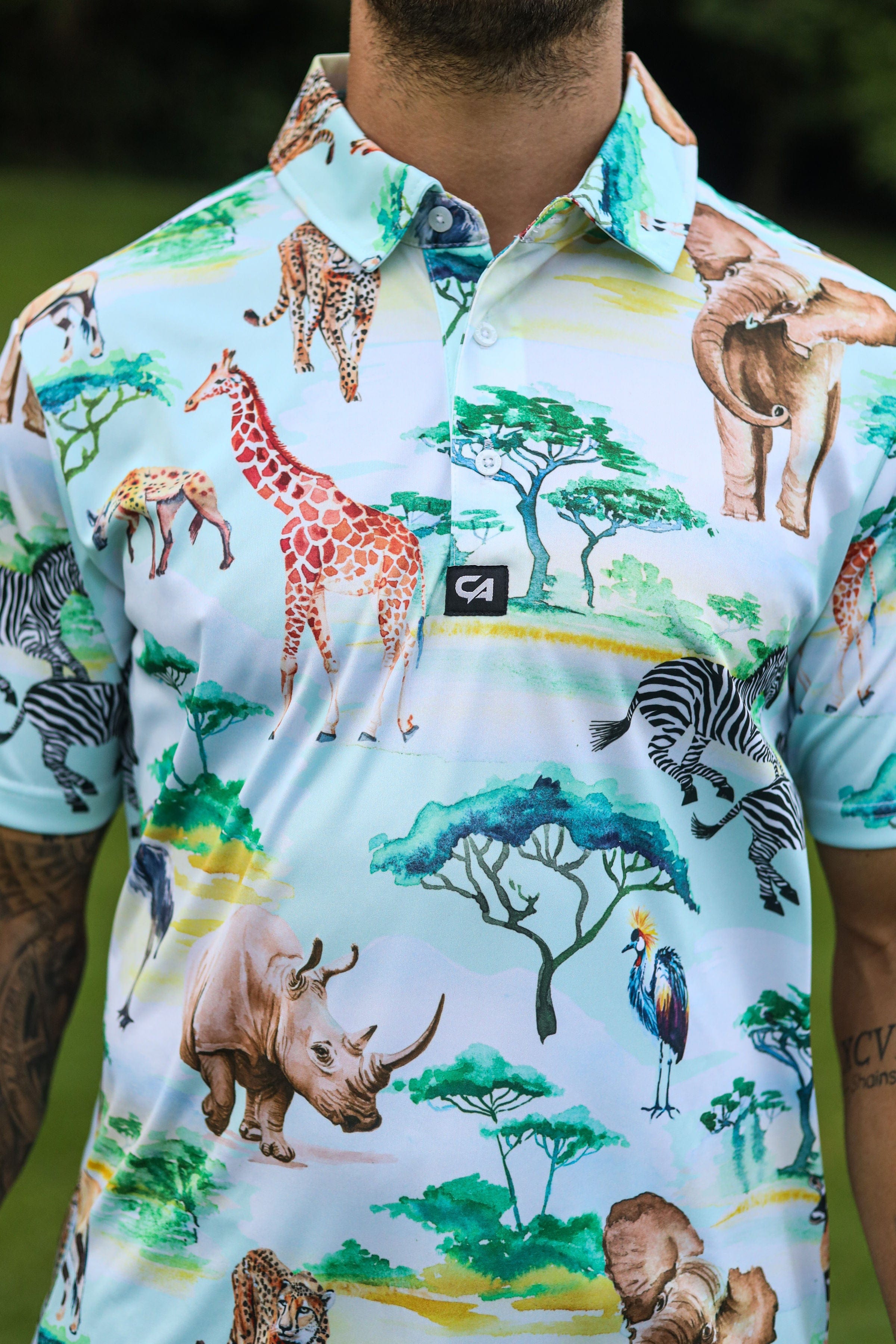 CA Funky Golf Shirt | Safari