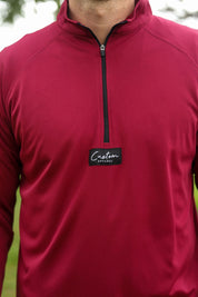 CA 365 1/4 Zip Jersey | Burgundy