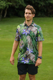 CA Funky Golf Shirt | African Elephants