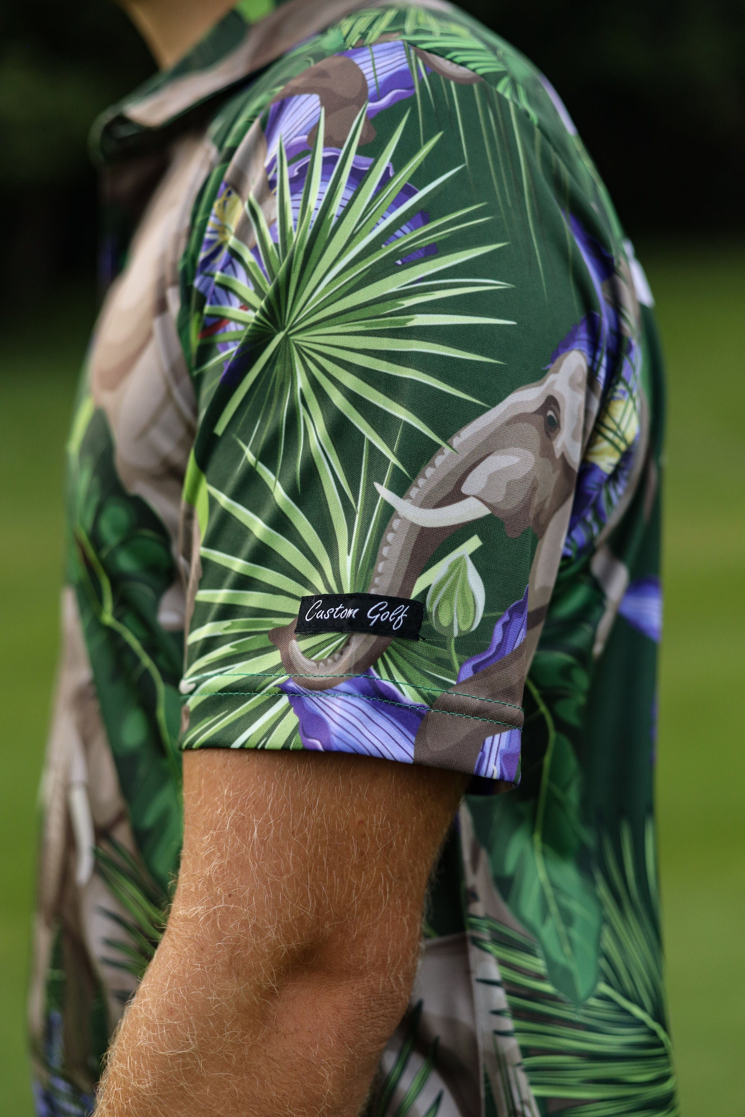 CA Funky Golf Shirt | African Elephants