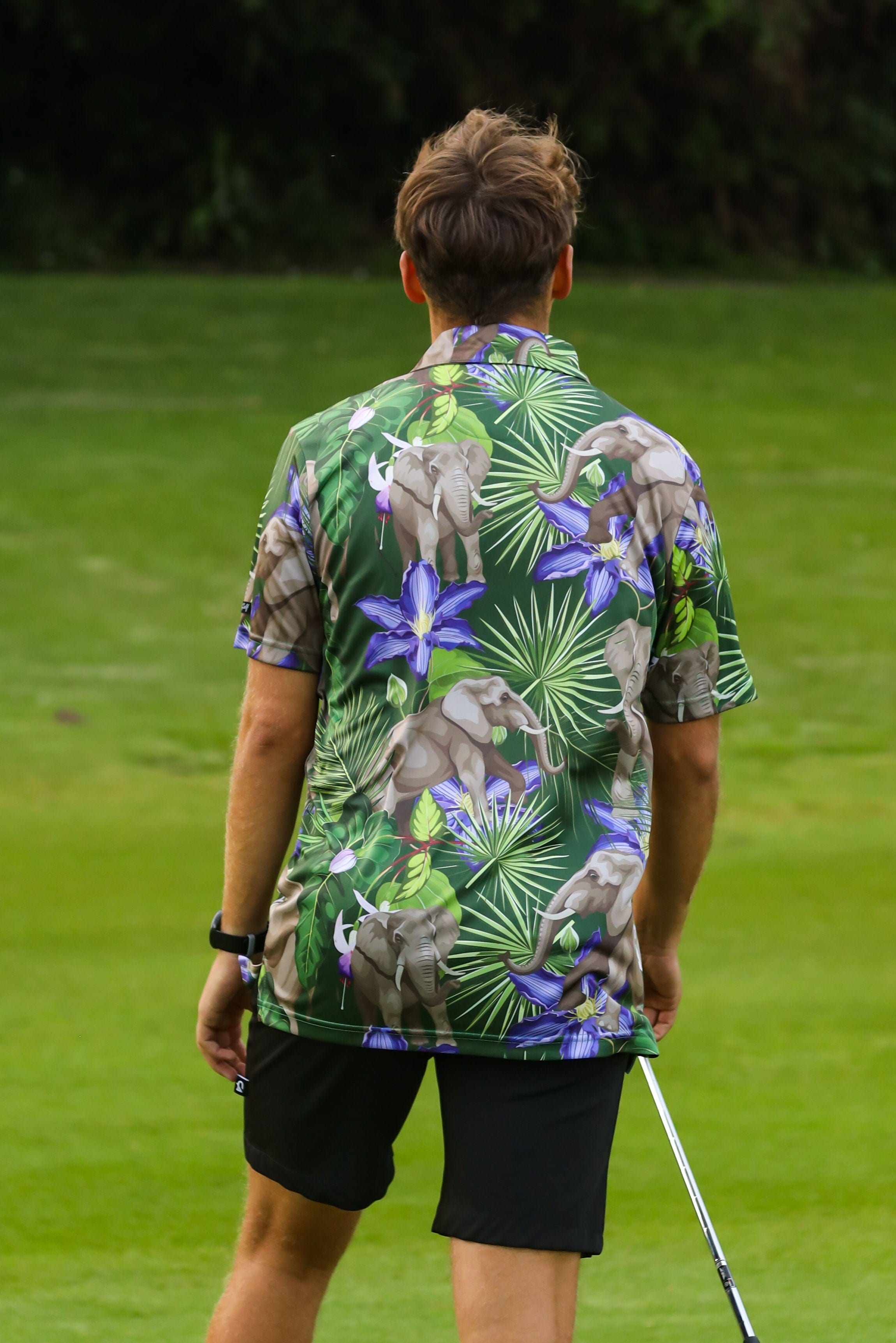 CA Funky Golf Shirt | African Elephants