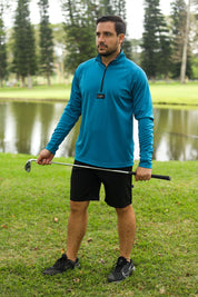 CA 365 1/4 Zip Jersey | Azure Blue