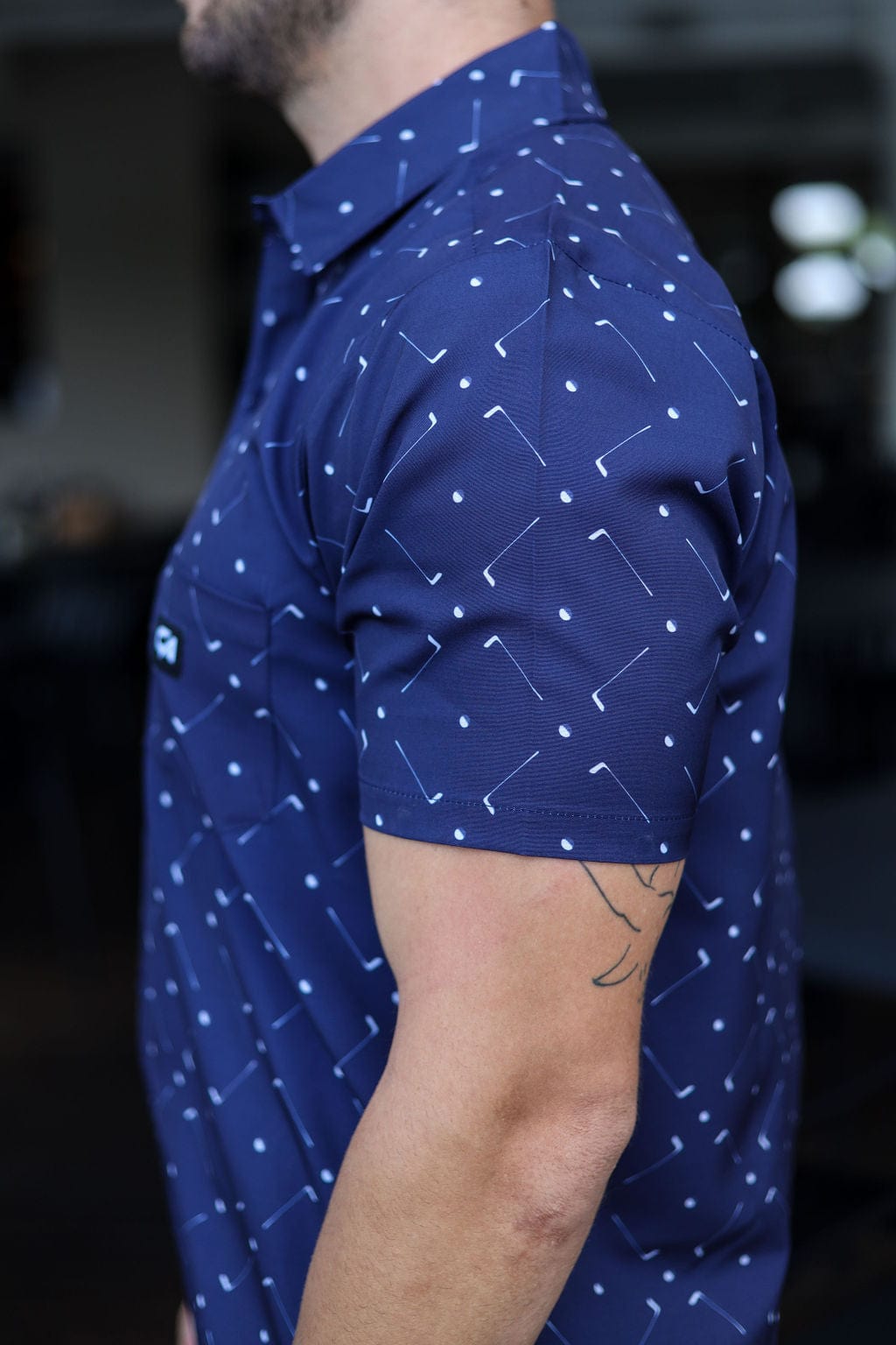 CA Mens Button-Up | Navy Clubs