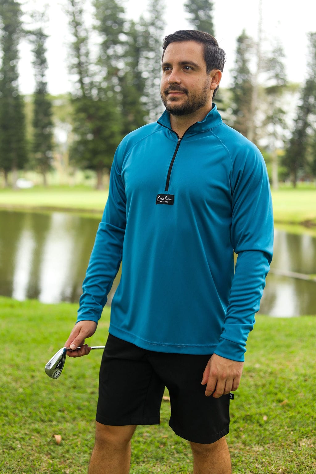 CA 365 1/4 Zip Jersey | Azure Blue