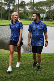 CA Funky Golf Shirt | Blue Berries