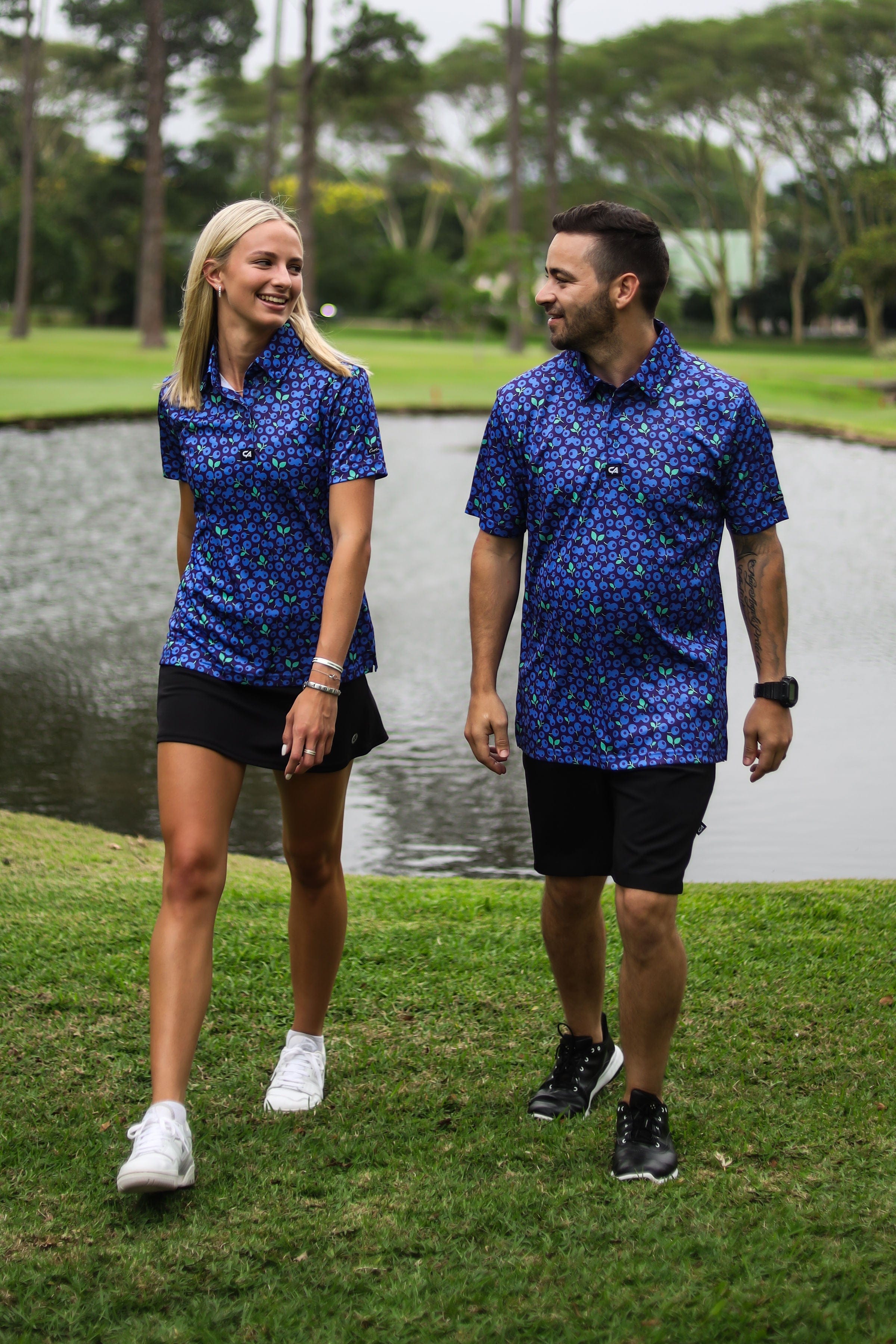 CA Funky Golf Shirt | Blue Berries
