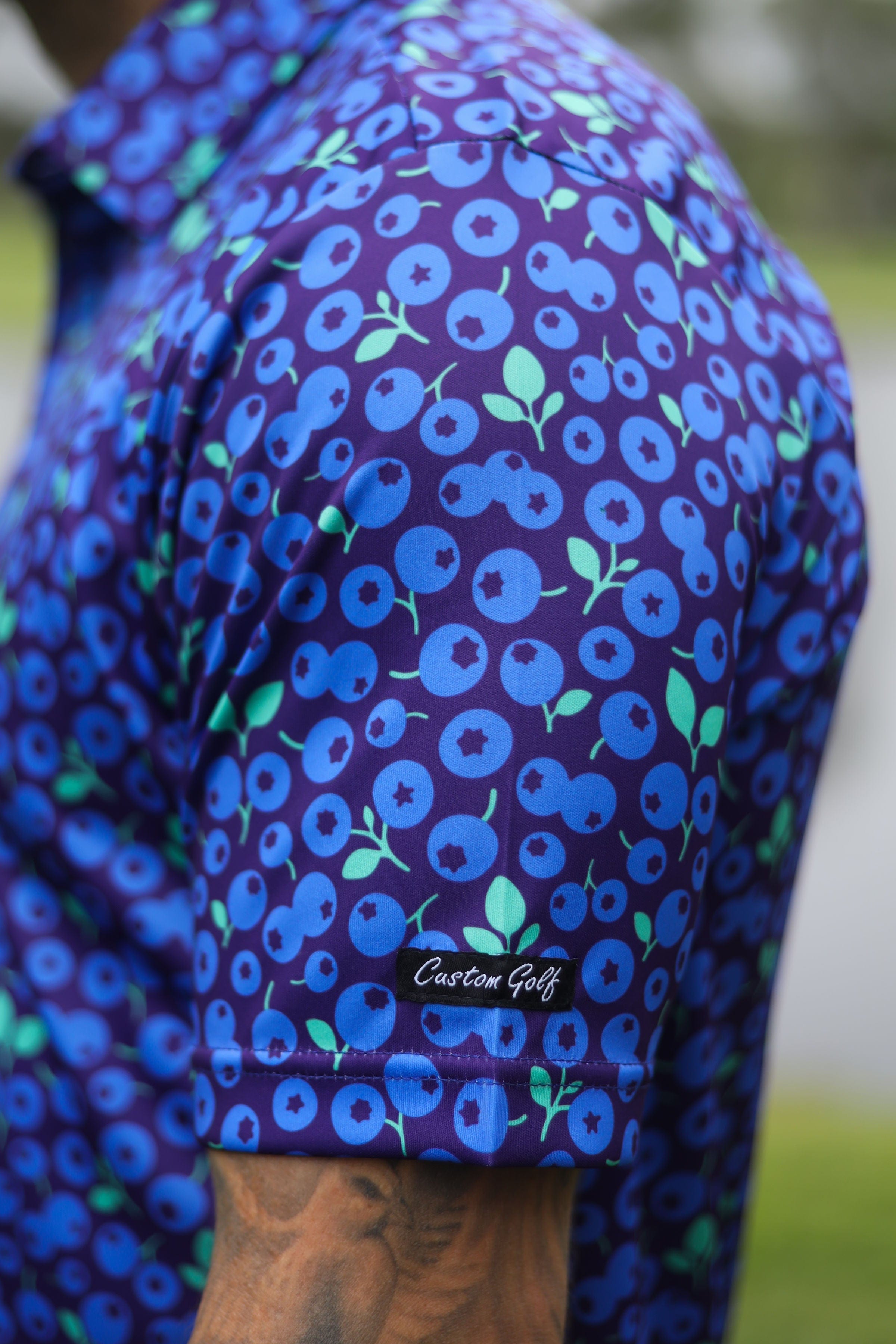 CA Funky Golf Shirt | Blue Berries