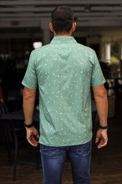 CA Mens Button-Up | Olive Aces