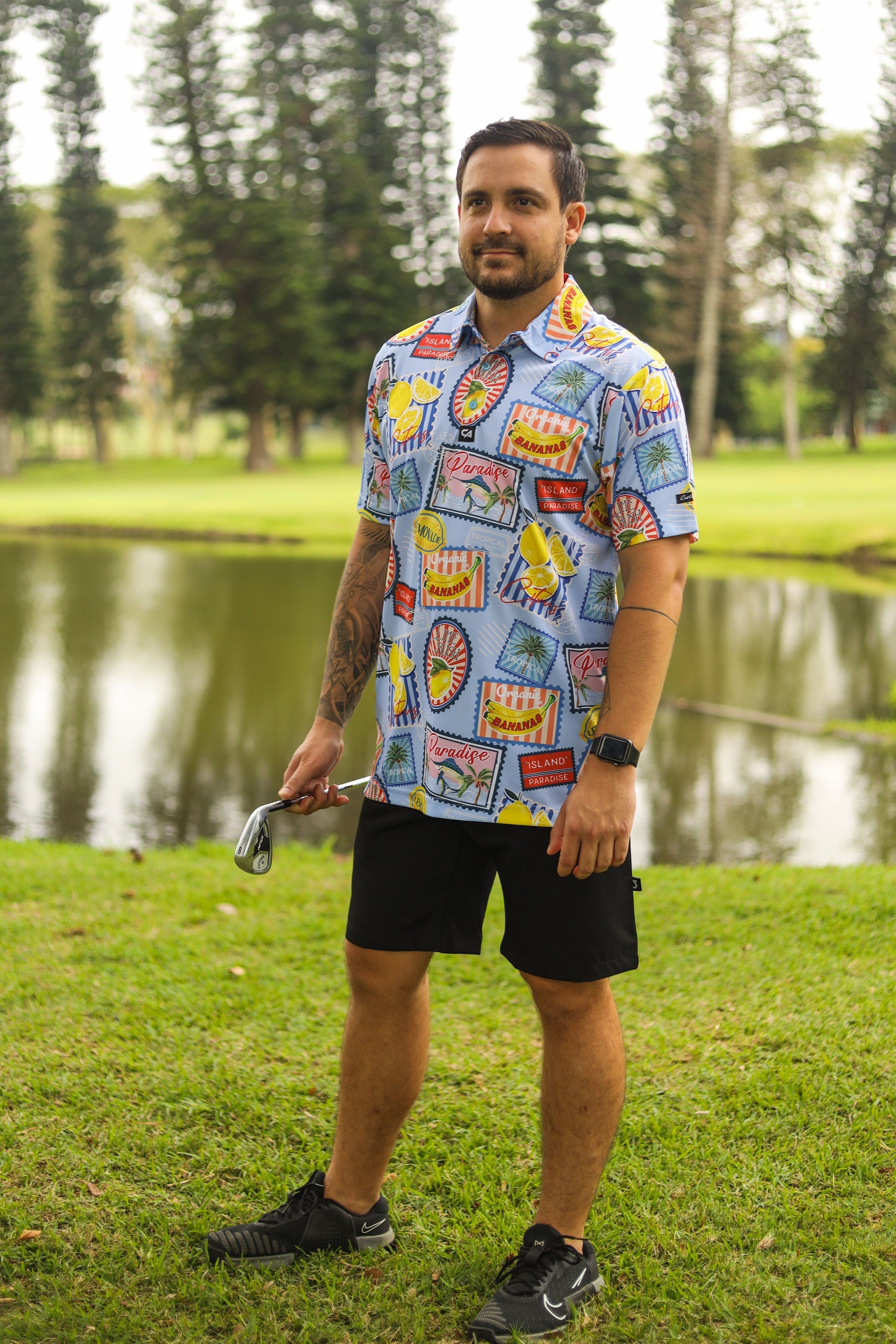 CA Funky Golf Shirt | Paradise Postcards