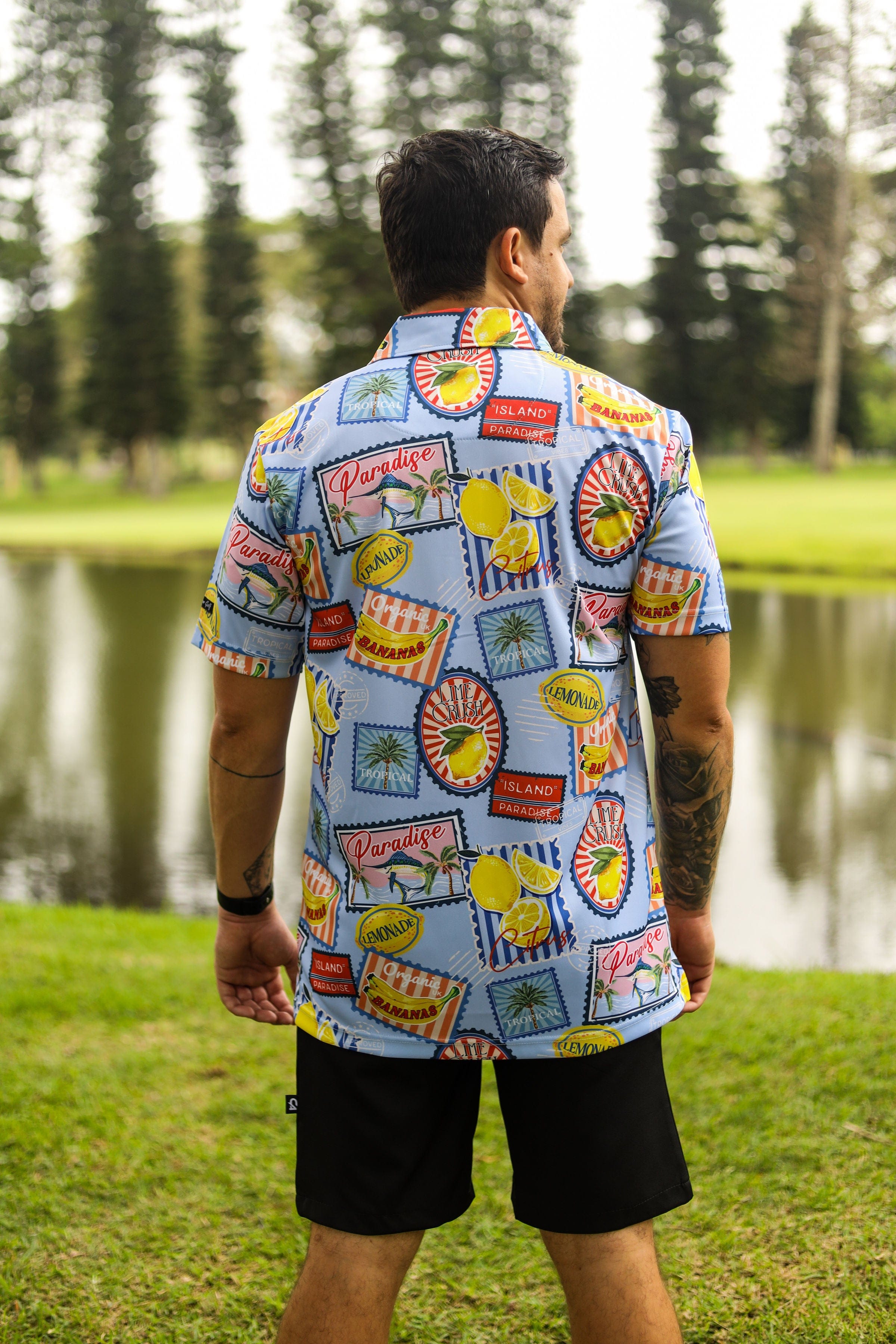 CA Funky Golf Shirt | Paradise Postcards