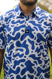 CA Funky Golf Shirt | Ocean Ripple