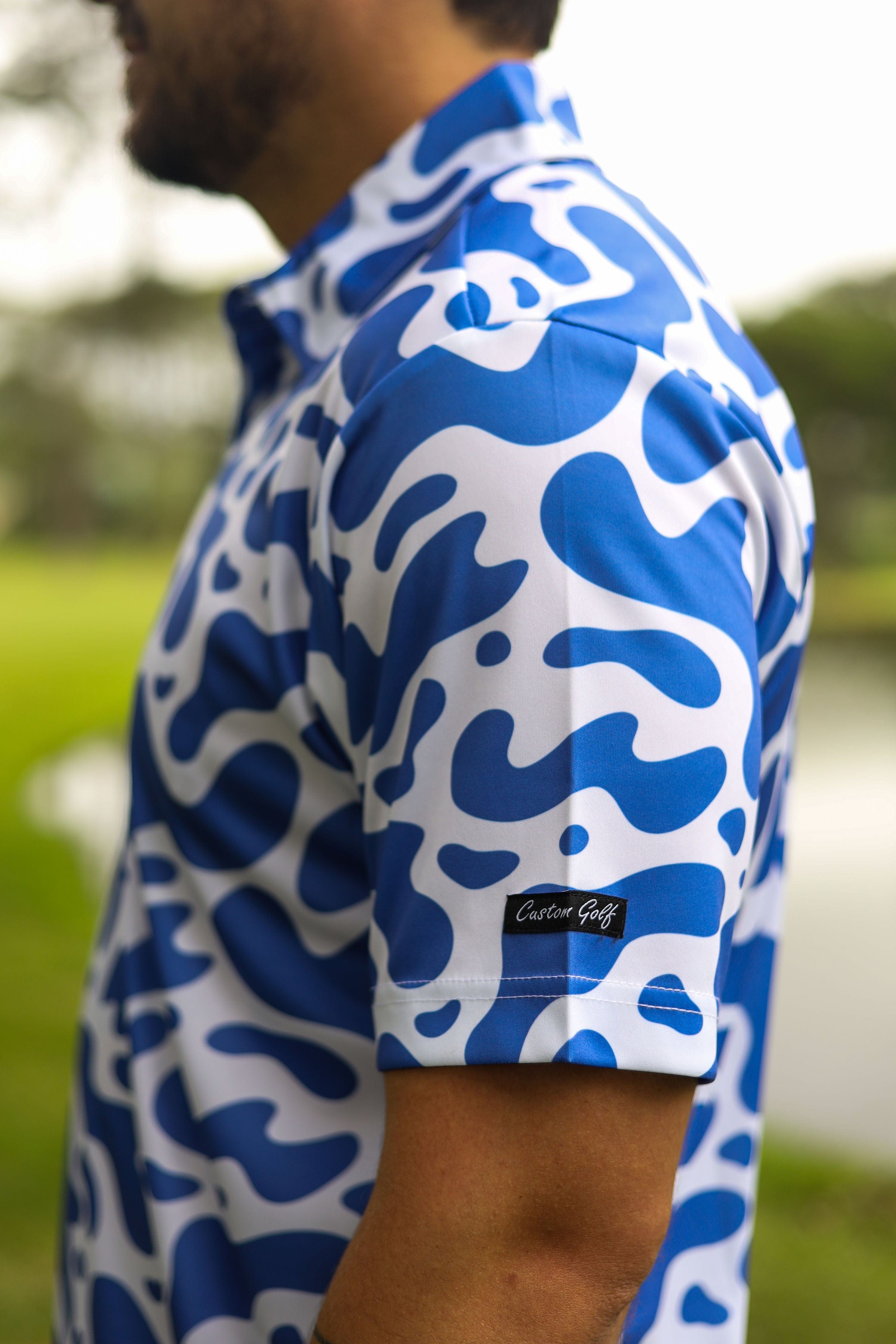 CA Funky Golf Shirt | Ocean Ripple