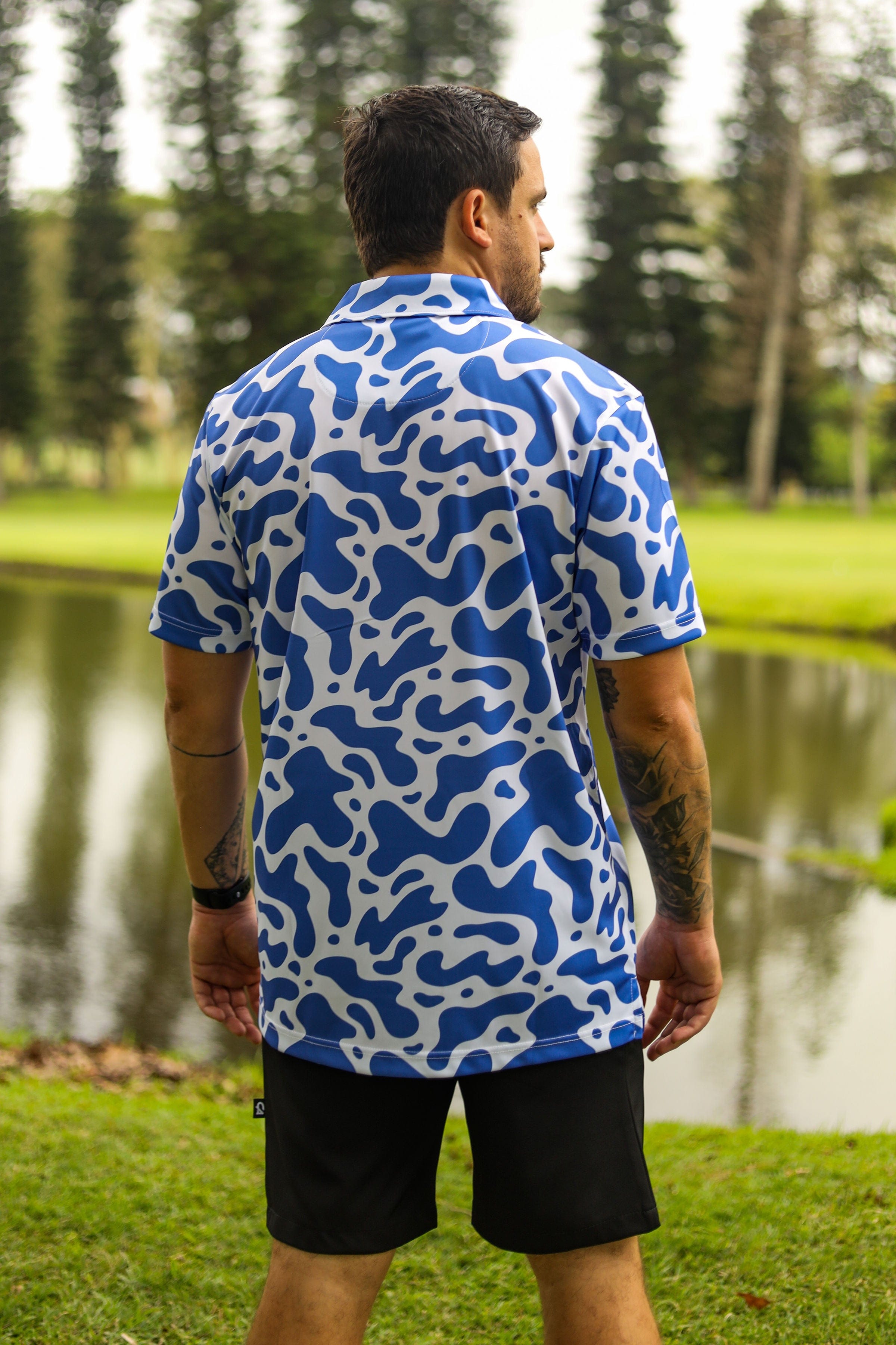 CA Funky Golf Shirt | Ocean Ripple