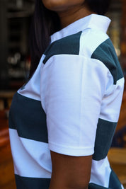 CA Ladies Supporters Jersey S/S | White/Green Stripe