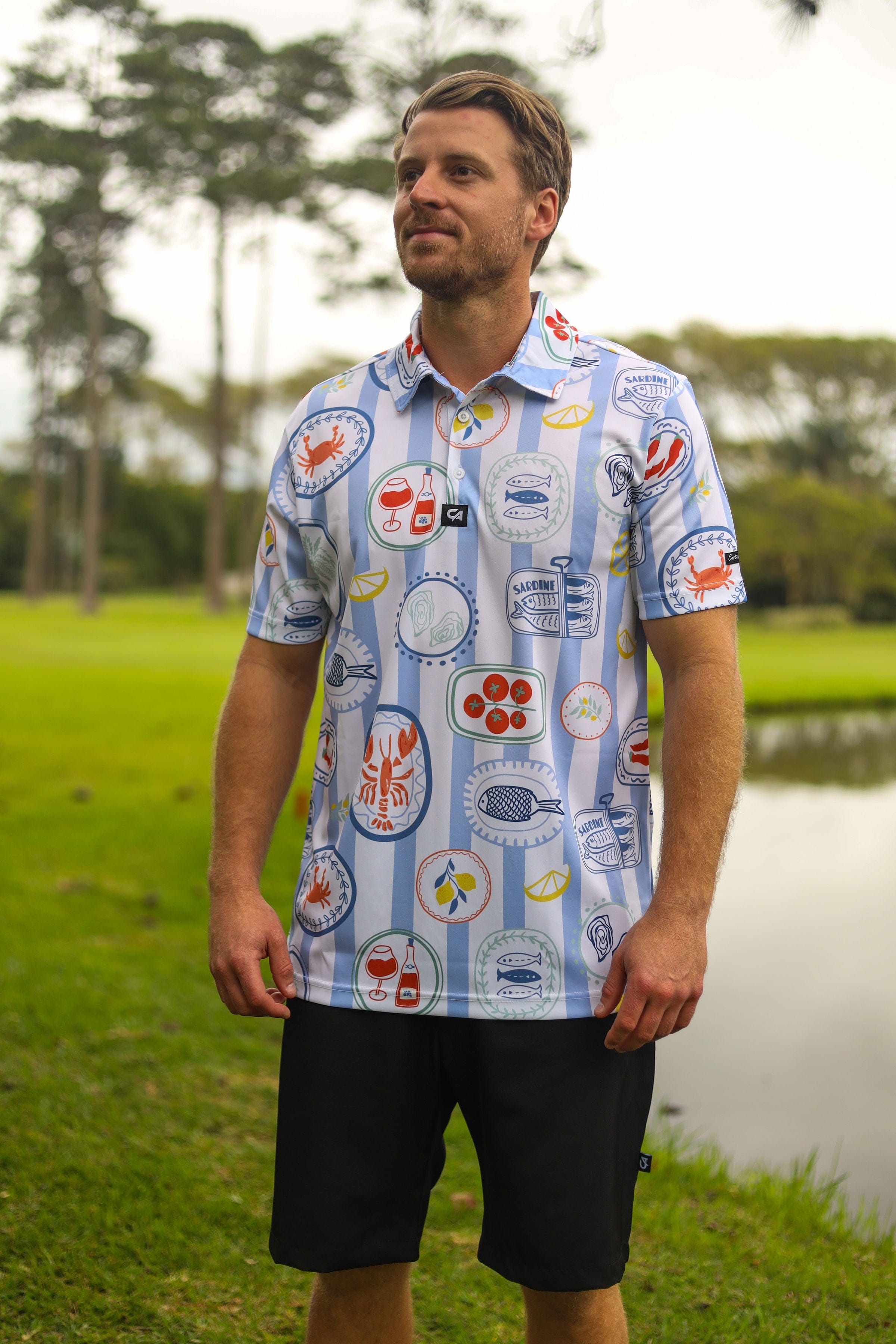 CA Funky Golf Shirt | Mediterranean Summer