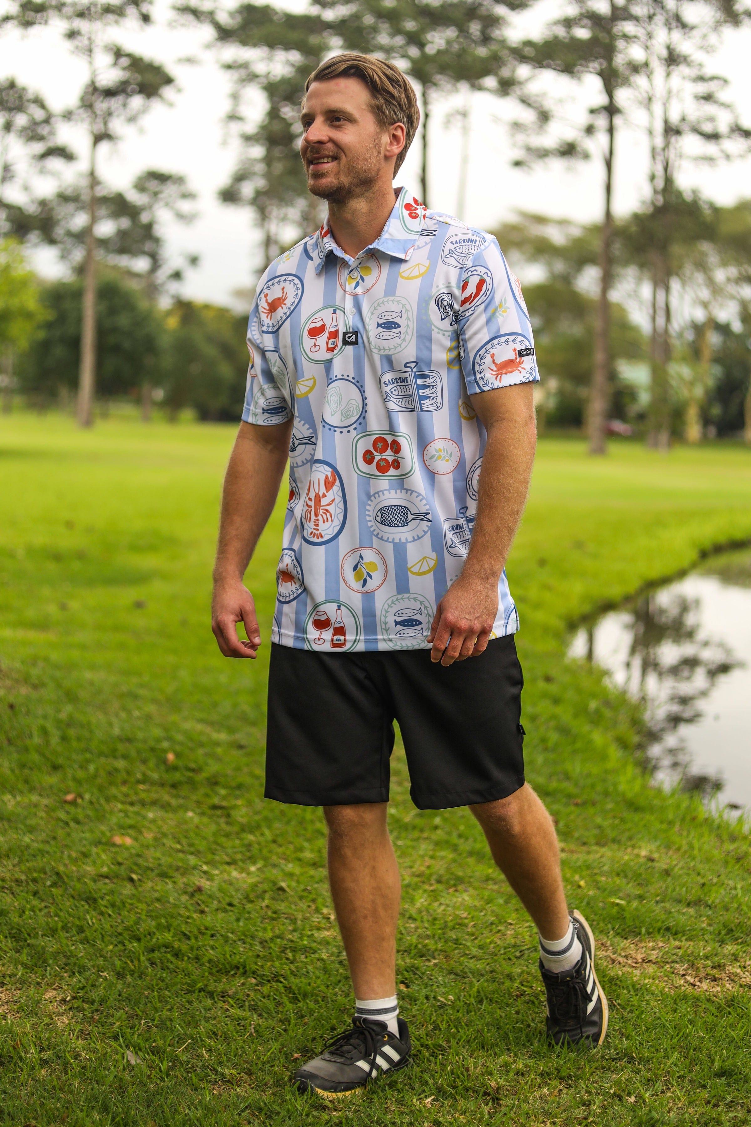 CA Funky Golf Shirt | Mediterranean Summer