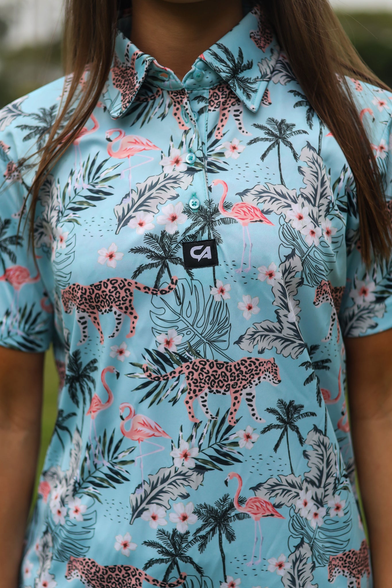 CA Ladies Funky Golf Shirt | Tropical Turquoise