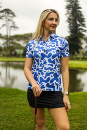 CA Ladies Funky Golf Shirt | Ocean Ripple