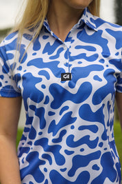 CA Ladies Funky Golf Shirt | Ocean Ripple