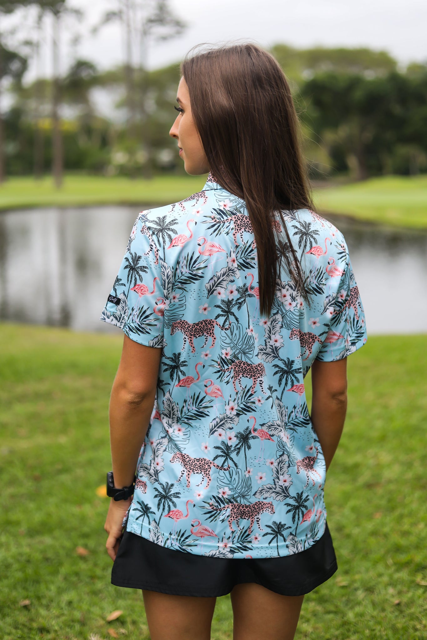 CA Ladies Funky Golf Shirt | Tropical Turquoise
