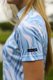 CA Ladies Funky Golf Shirt | Marble Ocean