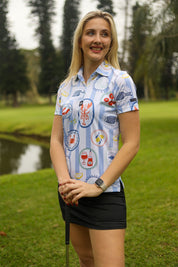CA Ladies Funky Golf Shirt | Mediterranean Summer