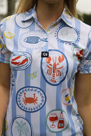 CA Ladies Funky Golf Shirt | Mediterranean Summer