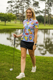 CA Ladies Funky Golf Shirt | Paradise Postcards