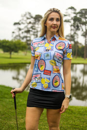 CA Ladies Funky Golf Shirt | Paradise Postcards