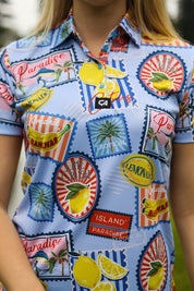 CA Ladies Funky Golf Shirt | Paradise Postcards