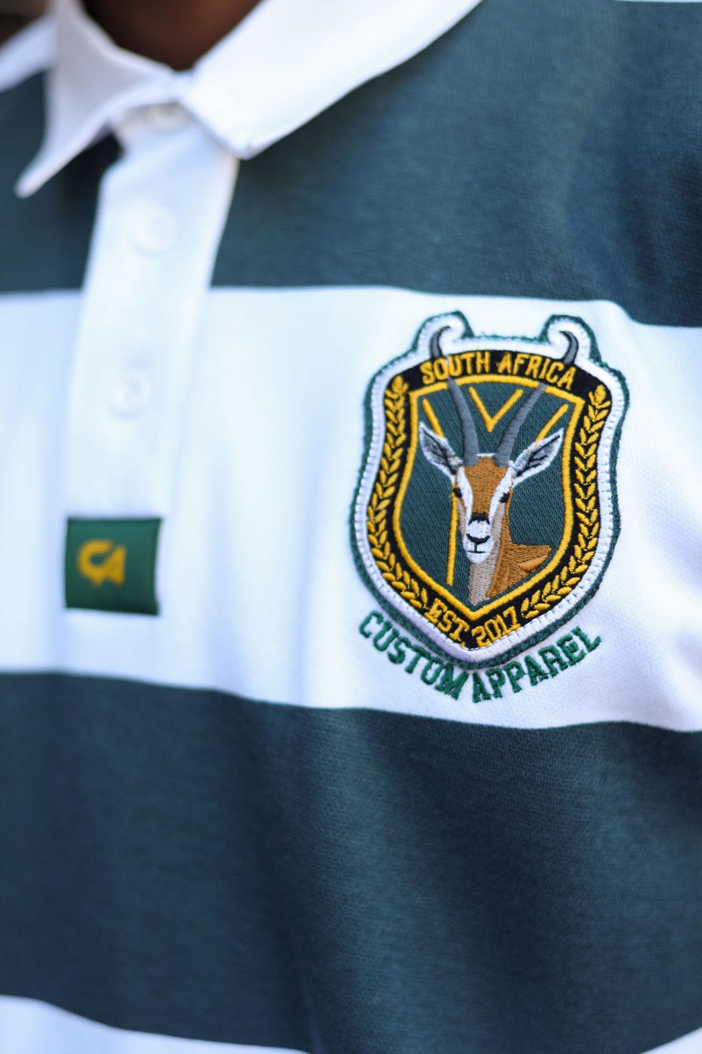 CA Supporters Jersey S/S | White/Green Stripe