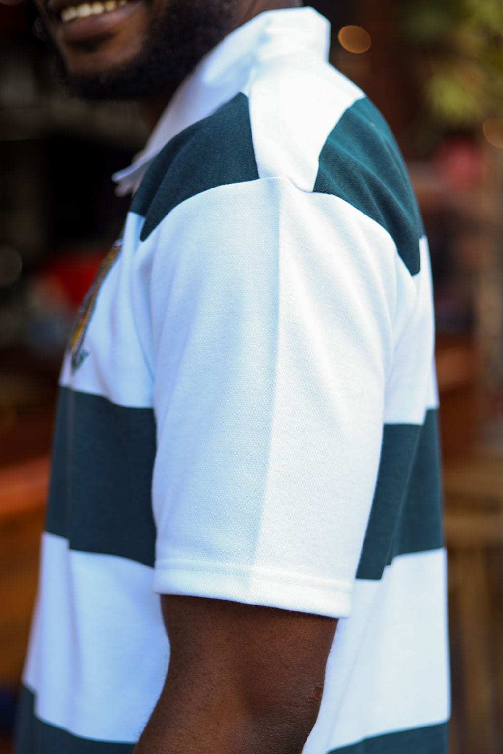 CA Supporters Jersey S/S | White/Green Stripe