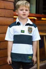 CA JNR Supporters Jersey S/S | White/Green Stripe