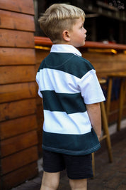 CA JNR Supporters Jersey S/S | White/Green Stripe