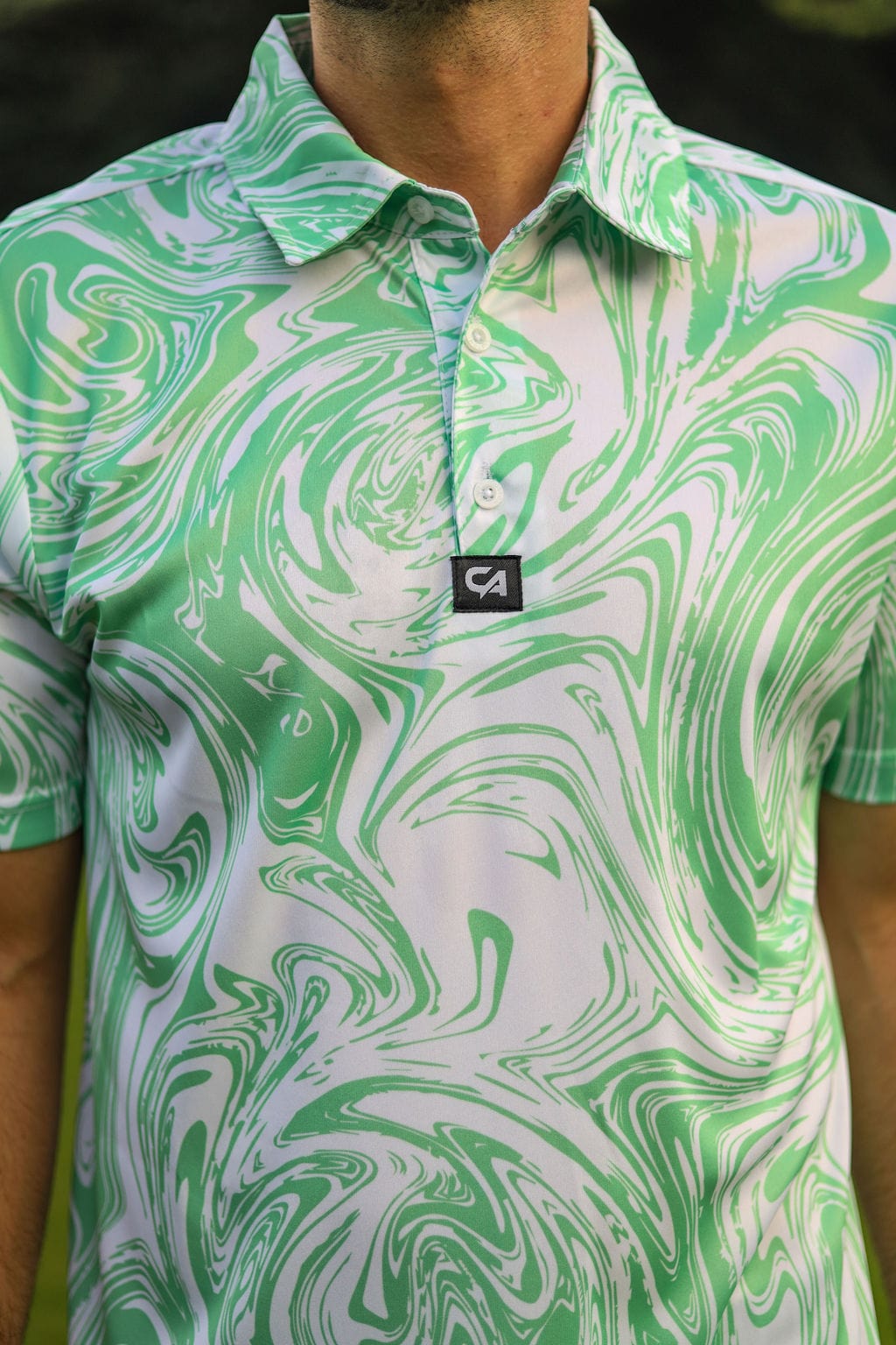 CA Funky Golf Shirt | Mint Twirl