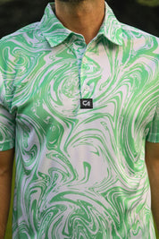 CA Funky Golf Shirt | Mint Twirl