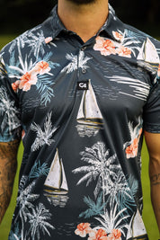 CA Funky Golf Shirt | Let's Go Sailing