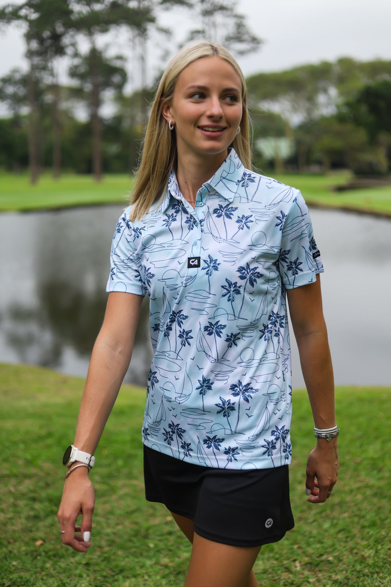 CA Ladies Funky Golf Shirt | Island Lines