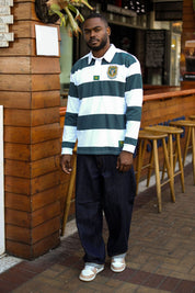 CA Supporters Jersey L/S | White/Green Stripe