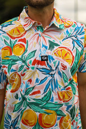 CA Funky Golf Shirt | Abstract Oranges