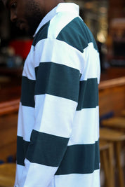 CA Supporters Jersey L/S | White/Green Stripe