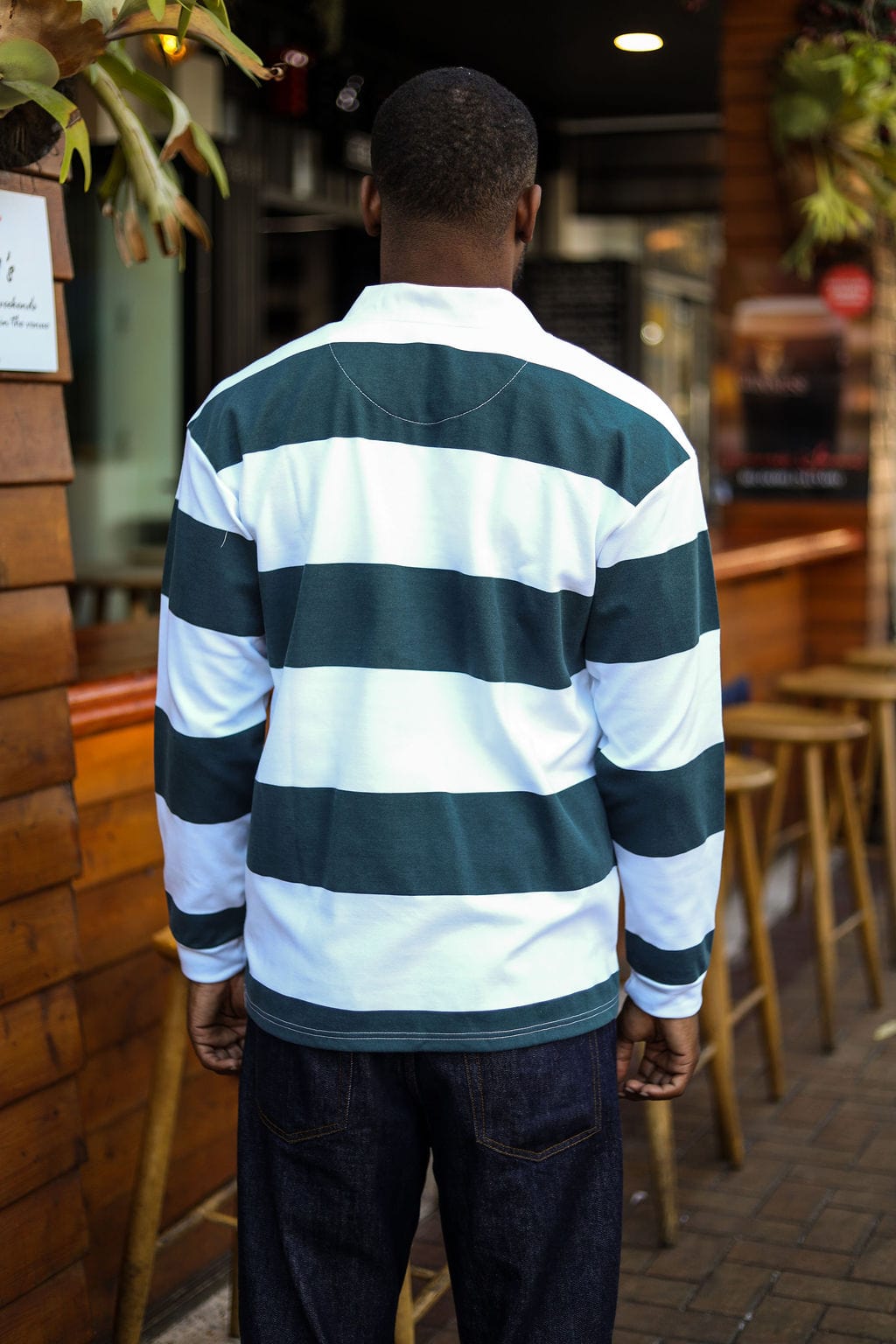 CA Supporters Jersey L/S | White/Green Stripe