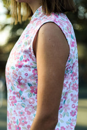 CA Ladies Sleeveless Zipper Padel Shirt | Fairway Bloom