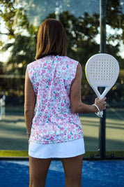 CA Ladies Sleeveless Zipper Padel Shirt | Fairway Bloom