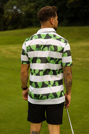 CA Funky Golf Shirt | Cactus Stripes