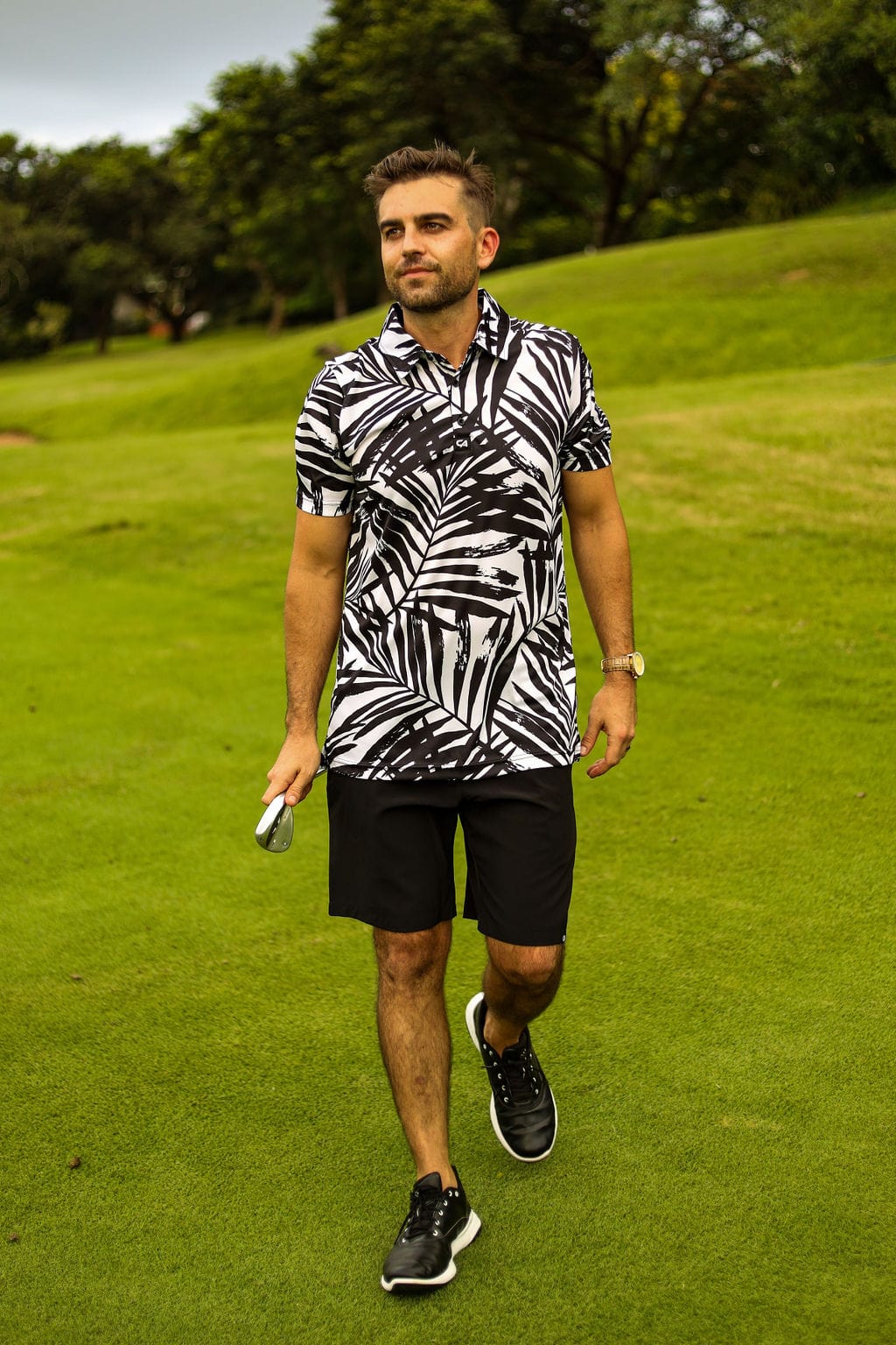 CA Funky Golf Shirt | Palm Silhouette