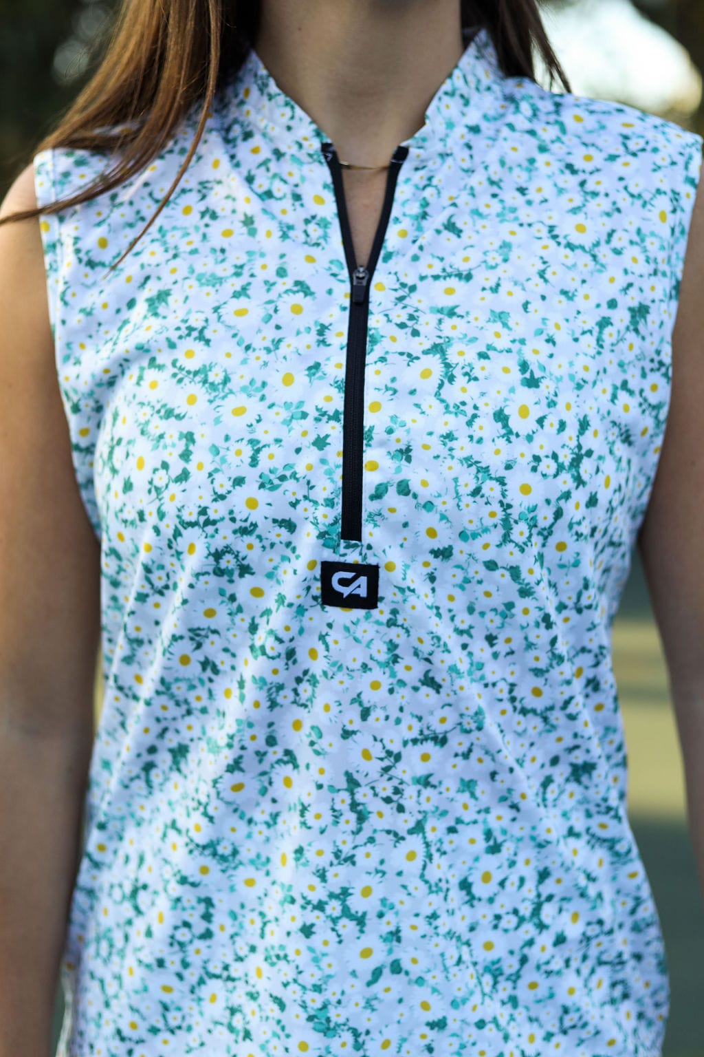 CA Ladies Sleeveless Zipper Padel Shirt | Daily Greens