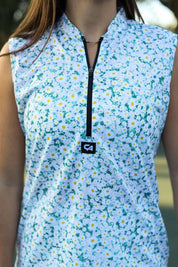CA Ladies Sleeveless Zipper Padel Shirt | Daily Greens